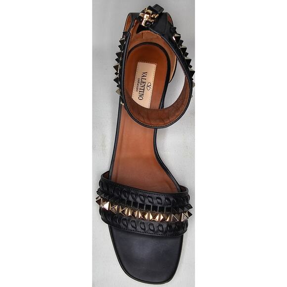 Valentino Garavani Rockstud black leather sandals - Picture 7 of 12